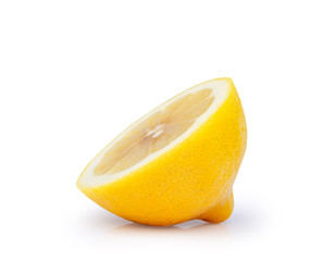Fresh lemon fruit isolated on white background