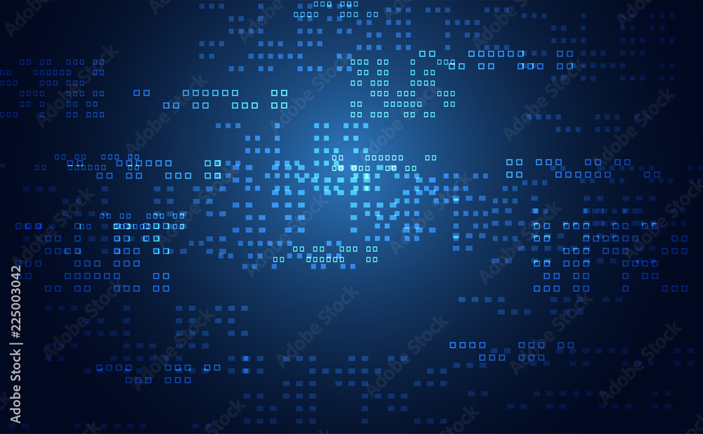 Aufkleber abstract technology concept network connection futuristic