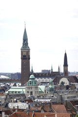 Naklejka premium Aerial view of Copenhagen, Denmark
