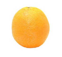 Closeup of Single orange Sunkist on white background