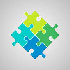 Obraz premium Puzzle vector illustration