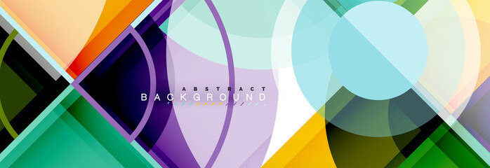 Obraz premium Abstract background bright circles geometric design