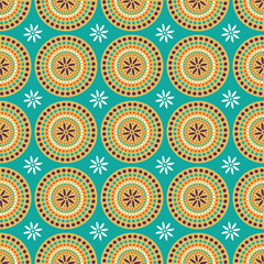 Shweshwe circle pattern