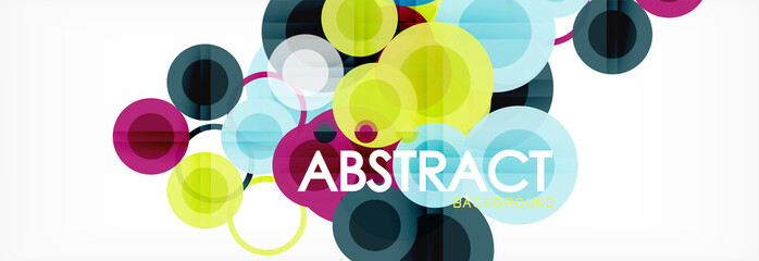 Overlapping circles design background