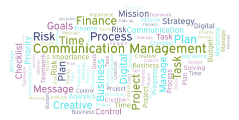 Fototapeta premium Communication Management word cloud, made with text only.