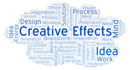 Creative Effects word cloud, made with text only.