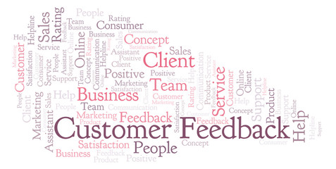 Obraz premium Customer Feedback word cloud.