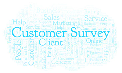 Customer Survey word cloud.