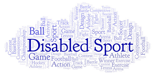 Obraz premium Disabled Sport word cloud.