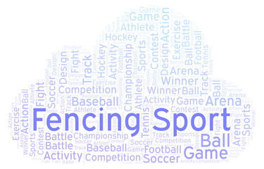 Obraz premium Fencing Sport word cloud.