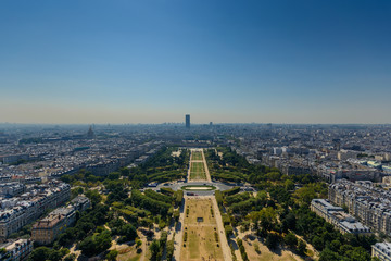 Monteparnasse tower as seen from second level of eiffel tower