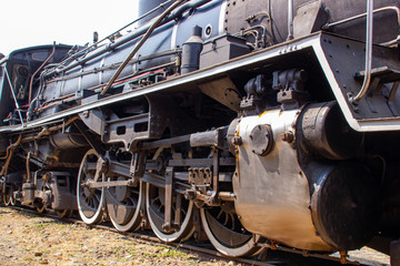Fototapeta na wymiar Steam Train Wheels 