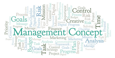 Obraz premium Management Concept word cloud, made with text only.