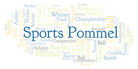 Obraz premium Sports Pommel word cloud.