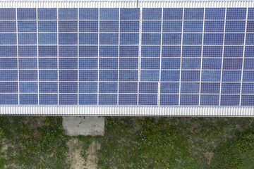 Background: Solar panels from above