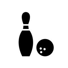 bowling pin and bowling ball