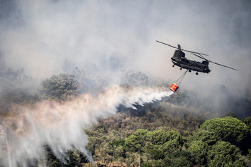Fire Fighting Helicopters in Action