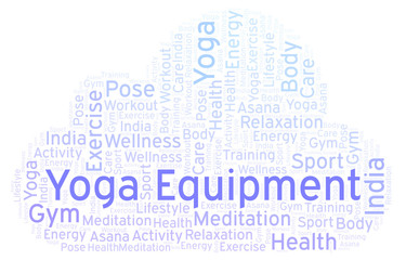 Yoga Equipment word cloud.