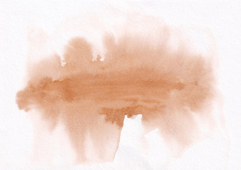 Orange watercolor horizontal gradient background. It's useful for greeting cards, valentines, letters. Abstract art style handicraft surface.