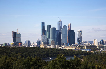 Fototapeta na wymiar Moscow landscape, view of the City.