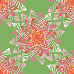 Fototapeta na wymiar Lotus, seamless pattern