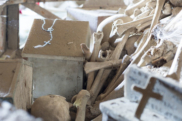  Fontanel cemetery, in Naples, Italy