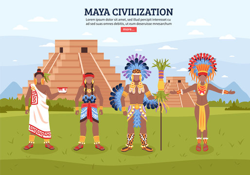Maya Civilization Landscape Background