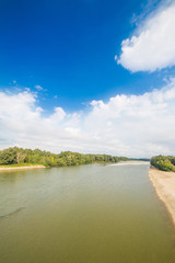     River Drava, Podravina, Croaita, panoramic view 