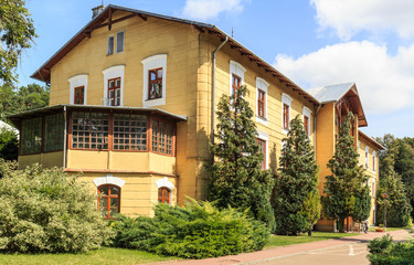 Historic building of Sanatorium "Prince Jozef" in Spa Park in Nałęczów near Lublin in Poland