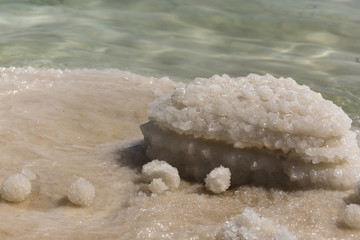 Fototapeta na wymiar Medicinal properties of Dead Sea salt