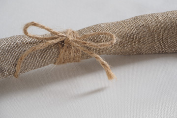 bow knot, jute twine, sackcloth