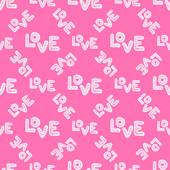 Love seamless pattern. Happy Valentines Day greeting card.