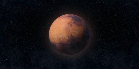 Red planet Mars. Astronomy and science concept. Elements of this image furnished by NASA