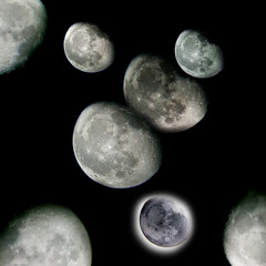 Luna gibbosa calante 89% © Steve Fossiant