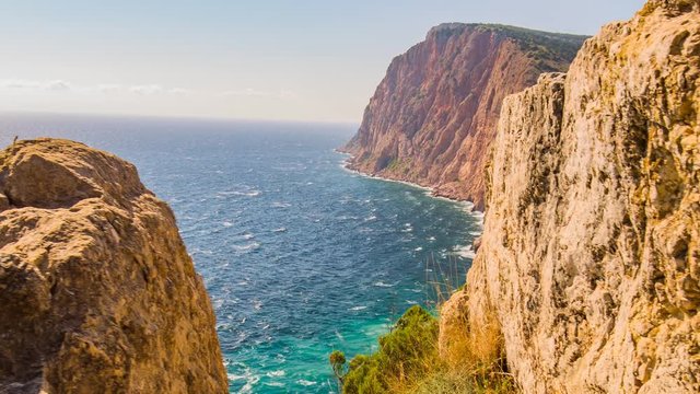 Epic coastal dolly view