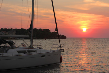 Sail boat on the sea