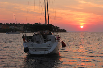 Sail boat on the sea