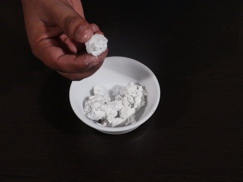 Chuna, Paan Wala Chuna, Limestone,Limestone Powder, Chuna Powder in White Bowl on Wooden background, Lime Chuna in White Bowl on Wooden Background, Choona Powder