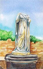 Salamis art illustration