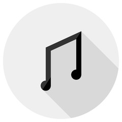 note icon . Flat design style modern vector illustration. Isolated on stylish color background. Flat long shadow icon. Elements in flat design.