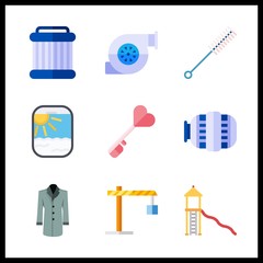 iron icon. key and roller slide vector icons in iron set. Use this illustration for iron works.