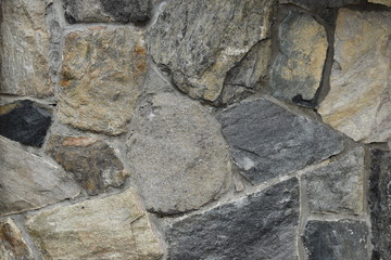 stone wall, construction with slate