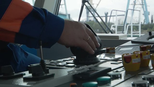 hand on the dashboard