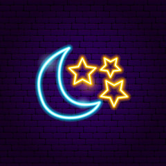 Moon Star Neon Sign