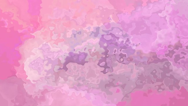abstract animated stained background seamless loop video - watercolor splotch effect - cute baby princess pink violet purple color