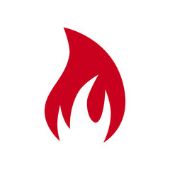 Fire vector icon on a white background