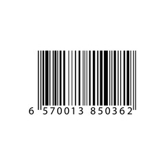 Realistic barcode icon. Barcode black vector illustration.