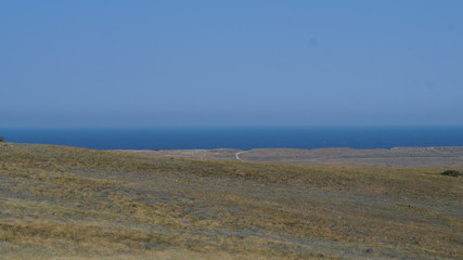 landscape with sea and blue sky