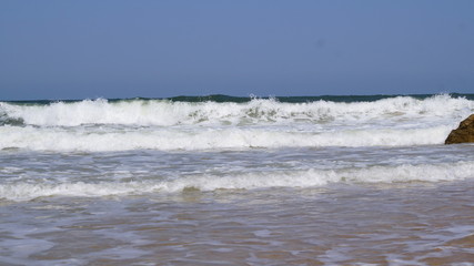 waves on beach