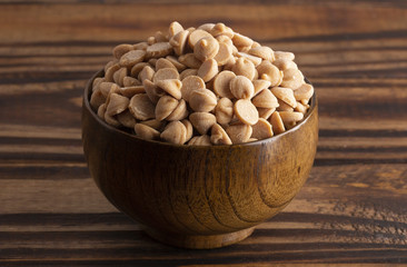 Bowl of Gourmet Peanut Butter Baking Chips
